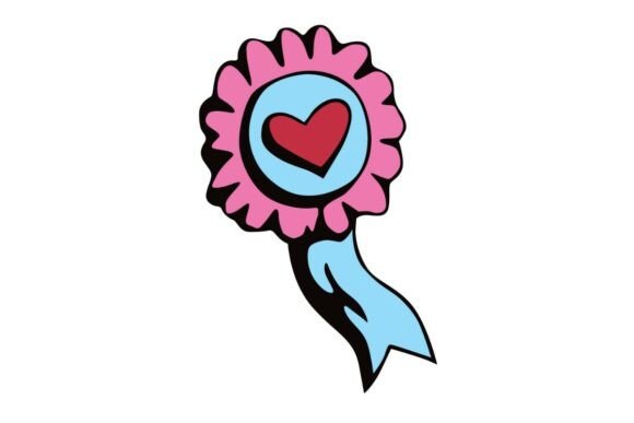 Best Mom Heart Medal: Graphics for Crafts & Blogs