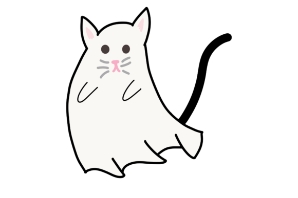 Ghost Cat: Spooky Graphics for Crafts & Brands
