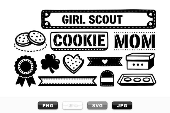 Girl Scout Cookie Clipart Set: Graphics for Crafts