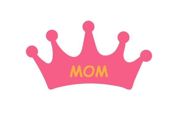 Queen Mom Crown Graphics for Crafts Branding