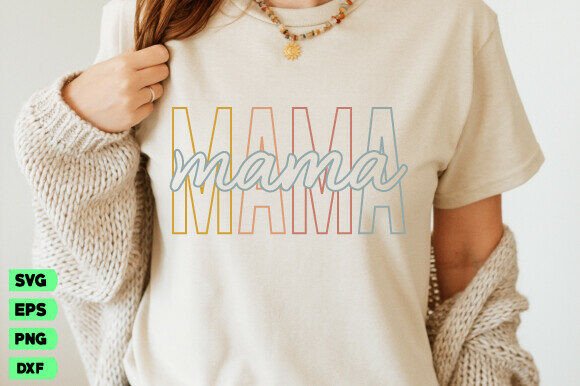 Retro Mama Graphics for T-Shirt Designs