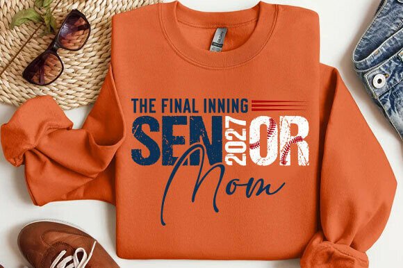 Senior Baseball Mom SVG: Graphics for T-Shirt Designs